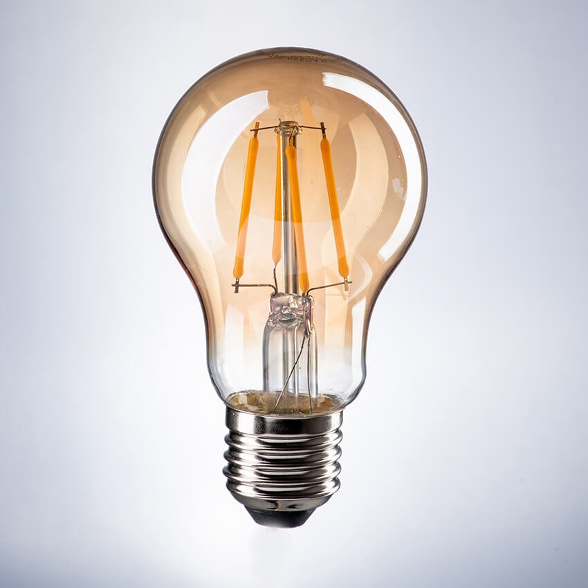 LED Filament Edison Bulb E27 4W Amber – A60 –